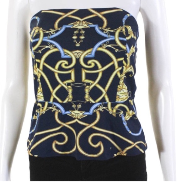 J.McLaughlin Strapless Print Top - Picture 3 of 11